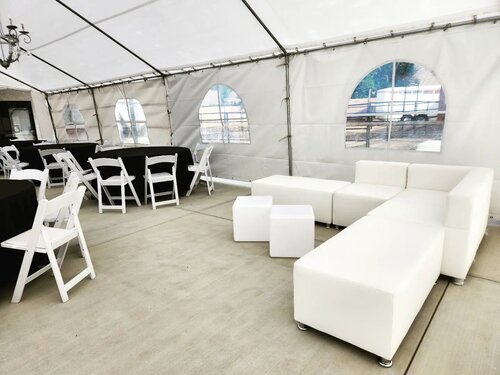The lounge furniture is about to see some party action. Www.jt-rentals.com